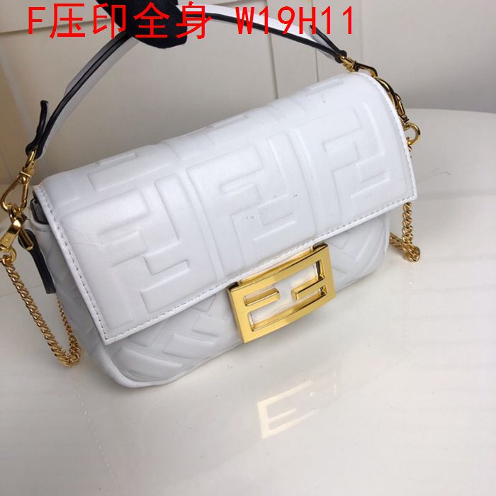 Fendi Bags full embossed F Logo White